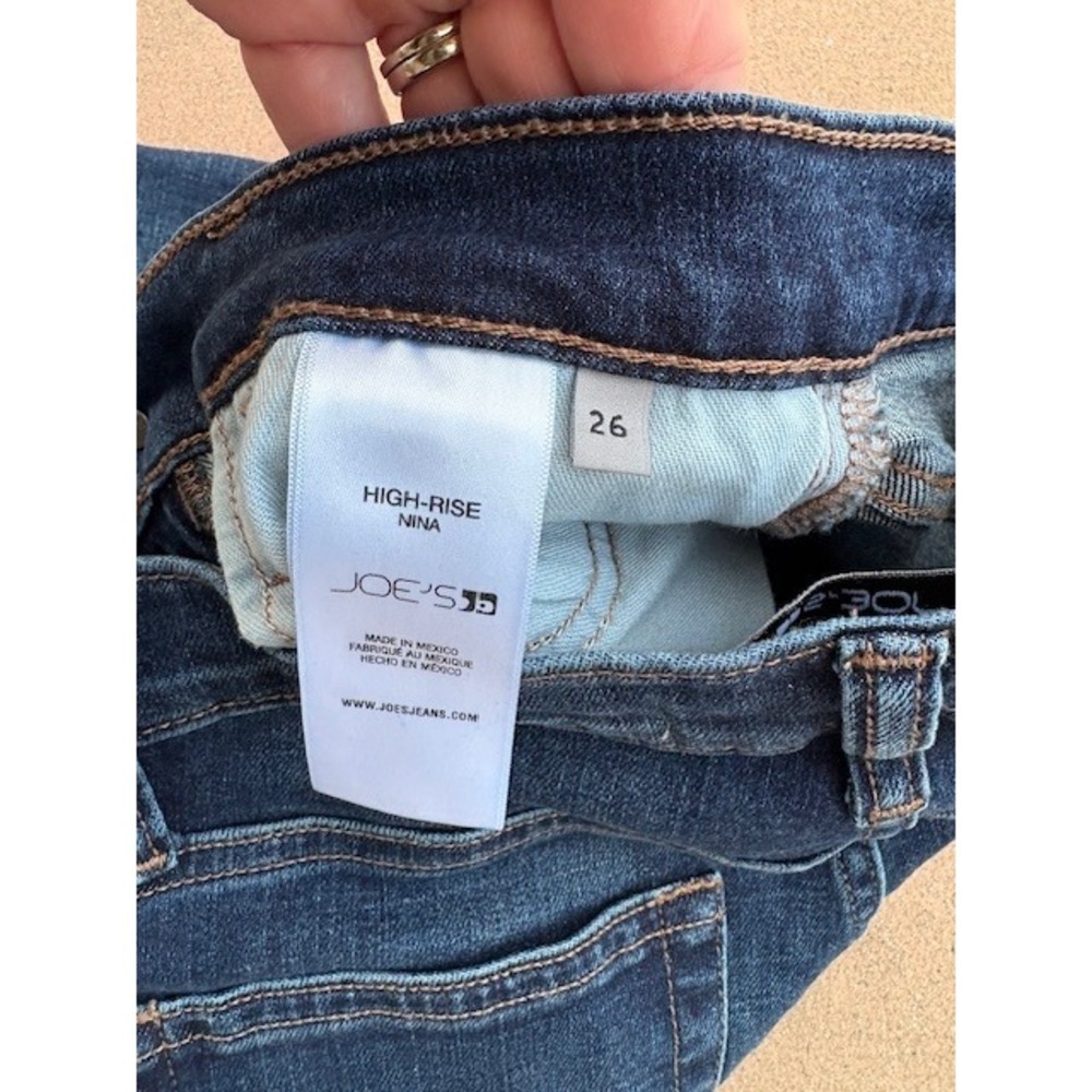 Joe's Jeans Nina High Rise Skinny Dark Wash Denim Jeans Size 26 - Picture 5 of 6